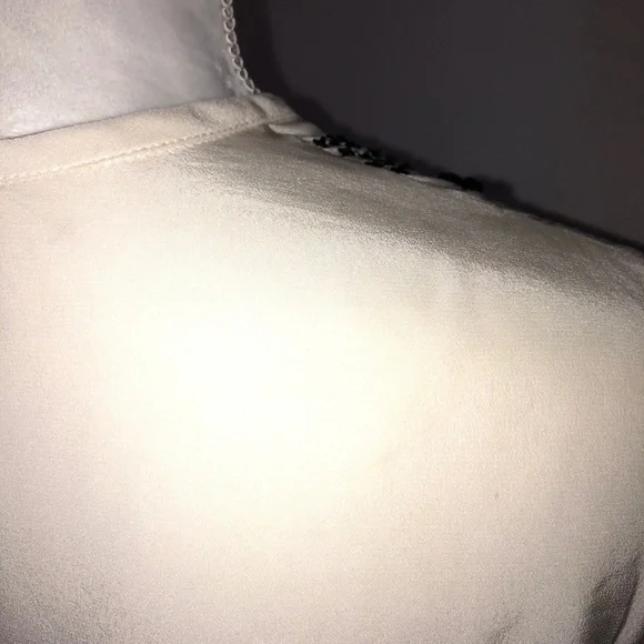 Altuzarra Peasant Blouse Size 4 Tie Embroidered Silk Made In Italy White Black - Picture 14 of 14